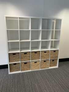 White large book shelf- cube storage