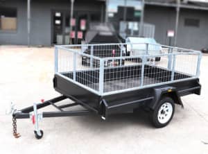 8x5 Commercial Heavy Duty Trailer with 3ft (900mm) Galvanised Cage
