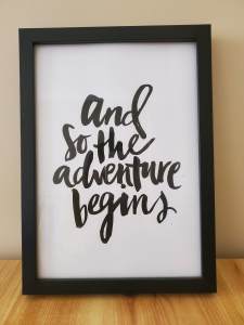 And So The Adventure Begins picture frame