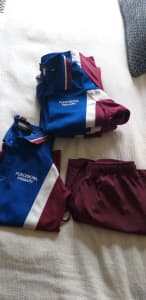 5 x Punchbowl Primary polo tshirts and 1 pair of shorts Size 10 