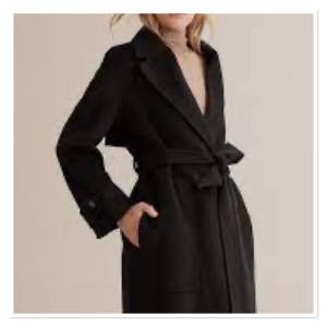 COUNTRY ROAD BELTED SOFT COAT - BLACK BNWT S/M RRP $399 brand new