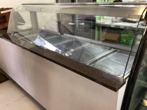 WOODSON CURVED GLASS 6 PAN BAIN MARIE