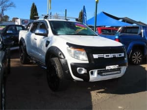 2014 Ford Ranger PX XLT Double Cab 4x2 Hi-Rider White 6 Speed Sports Automatic Utility