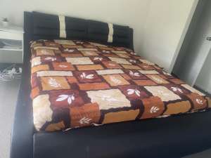 King bed with mattress for sale