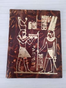 Egyptian Genuine Embossed Leather Notebook Holder 