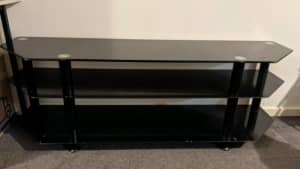 Huge TV stand or cabinet glass temper black colour for sale