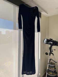 Navy blue dress with sleeves