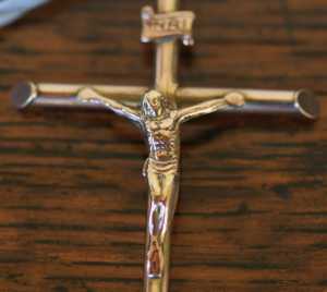9 Carat Rose Gold Crucifix - Vintage
