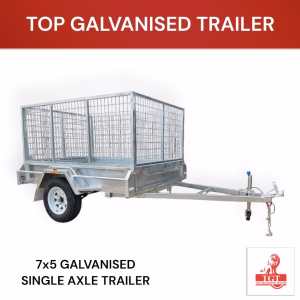 7x5 Single Axle Trailer Galvanised Box Trailer for Sale BEST QUALITY