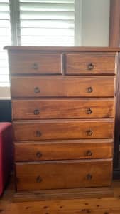 7 Draw Used Wooden Dresser