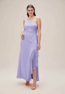 Oleg Cassini Lilac One Shoulder Formal Dress - Perfect Condition!