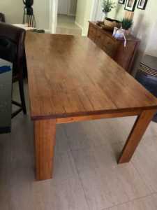 8 seat wooden dining table only
