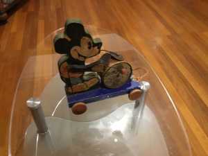 Antique Wooden Mickey Mouse on Wheels Reduced 