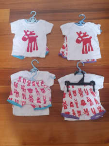 Brand New Baby Clothes Christmas Reindeer 100% cotton top & pants 