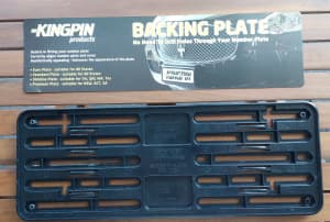 Car Number Plate Backing Plate (Used) Kingpin BK-PL-STD Standard Size