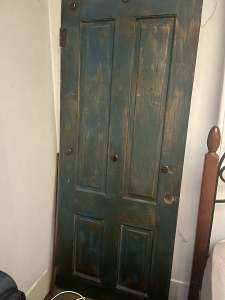 Free vintage timber blue door