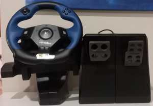 Logitech Driving Force Steering Wheel & Pedals for PlayStation 2