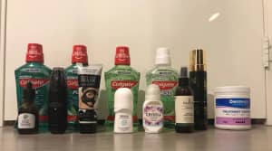 Mixed skin care, body care, hair care, and oral care bundle