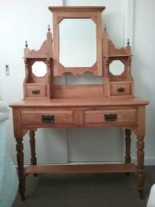 Kauri pine antique dressing table
