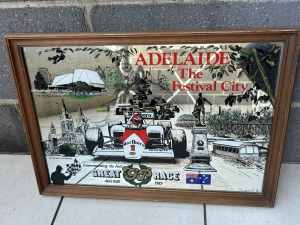 1985 Adelaide Grand Prix motor racing mirror. Original vintage