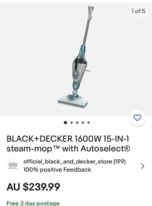 Steam mop Black- Decker