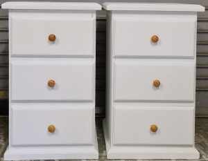 White bedside tables x2 (Delivery extra)