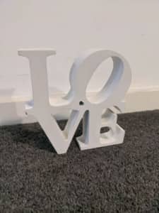Love word art decor sculpture - Bought for $69 (Only 2-month-old)