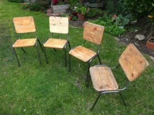Vintage Old Primary School Chairs