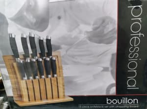 New WILTSHIRE Staysharp Premium Radius 6pc Knife Block Set Built in  Sharpener