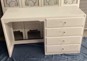 Beautiful refurbished desk, with chair and fling cabinet