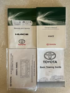 Toyota Hiace Owners 2015 manual and service books