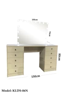 Illuminate Your Beauty Routine: White Makeup Dresser Table 