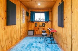 14 ft converted high cube shipping container studio / room / office