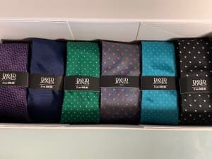Brand New Ties from David Jones in Gift Box - 6 Ties for Only $60