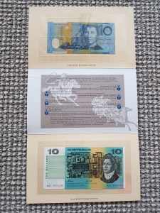 2 x RARE 1993 $10 NOTE PRINTING AUSTRALIA FIRST to LAST