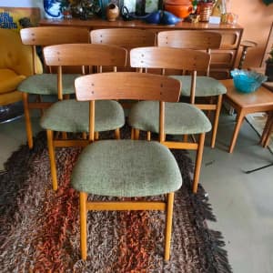 Vintage Retro Mid Century Danish Farstrup Dining Chairs 