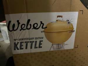 Weber 70th Limited Edition Anniversary Kettle Charcoal BBQ 57cm - Hot