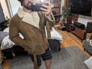 Industrie brown Sherpa jacket (mens M)
