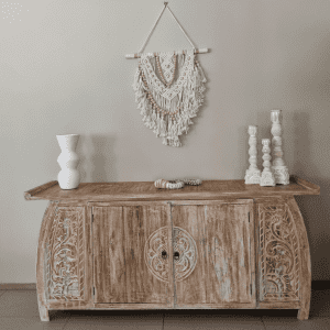 Buffet Table Beautiful Reclaimed Timber Beautifully Carved Markings 