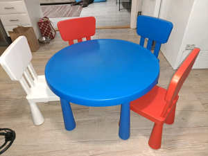 Ikea kids table and chairs