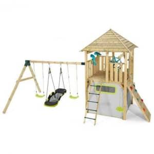 Plum Warthog Playground with Swings and Cubby House