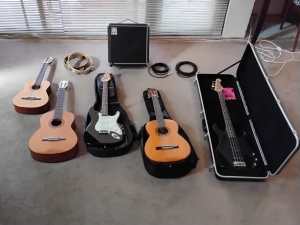 Guitar collection with accessories