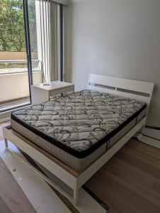 IKEA double bed with firm mattress