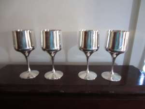 STRACHAN Silver Large wine goblets