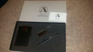 Artex 3 piece gift set pen key ring card wallet holder