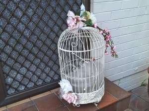 Wedding wish box cage. Bird cage 66h x 35w. Decorative cage