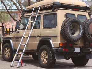 2.6M Portable Aluminium Telescopic Roof Top Tent Ladder RV Motor Home