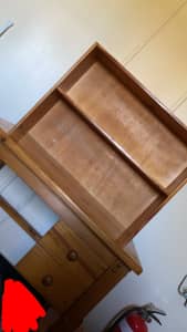 Wooden desk need gone asap matching chair encluded