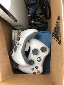 Xbox 360 system and 3 games