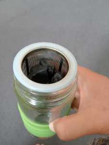 Shungite crystal glass drinking bottle